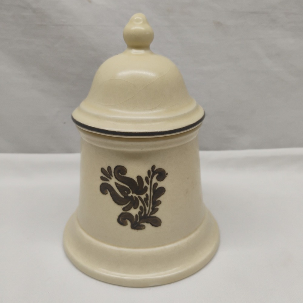 Pfaltzgraff Village Sugar Bowl With Lid Vintage 1970's Stoneware Canister
